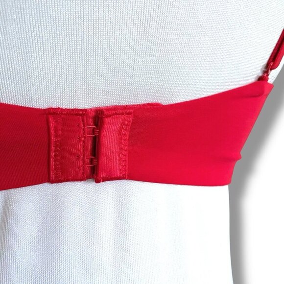Neiwai 32A Bra Ruby Red Pure Comfort Soft Modal Triangle Wireless Multiway Strap - Picture 7 of 8
